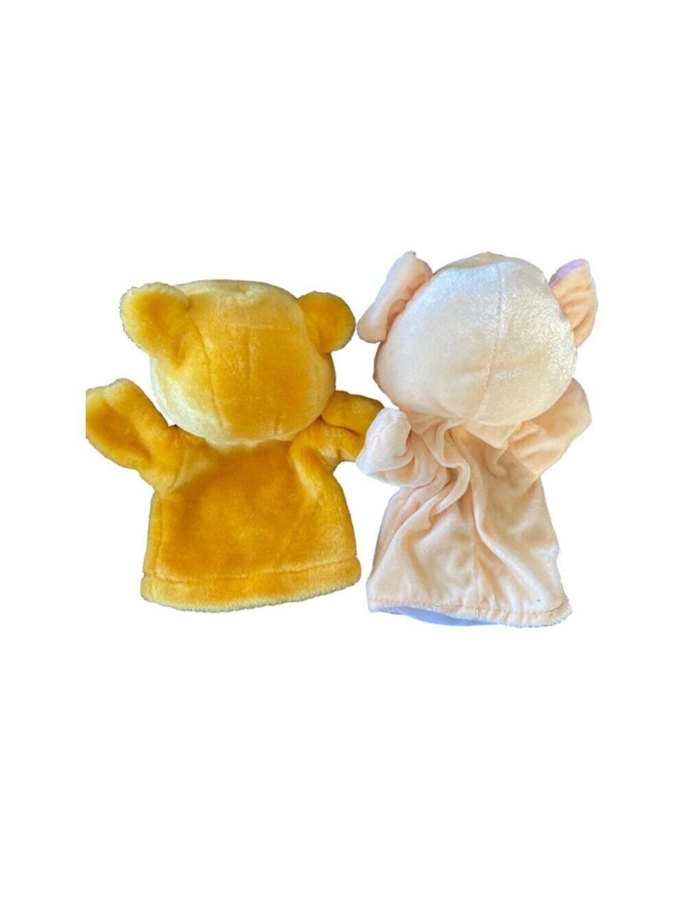 Disney Winnie the Pooh & Piglet Hand Puppets Yellow & Pink One Size - Picture 2 of 2